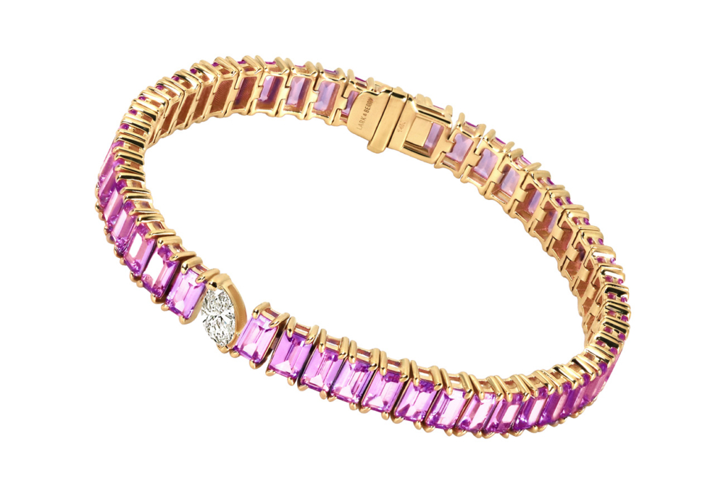 Lark and Berry pink sapphire lab grown bracelet