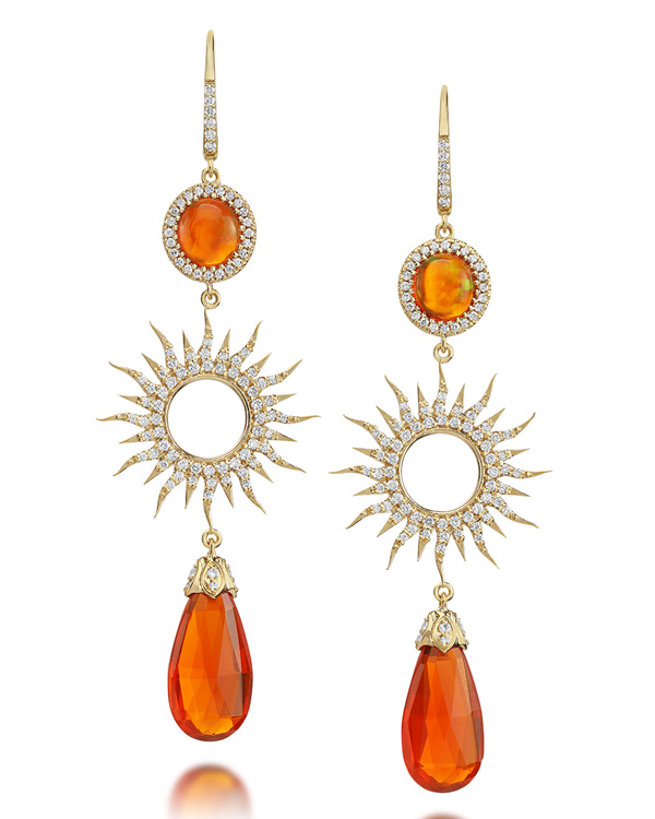 Parle fire opal earrings