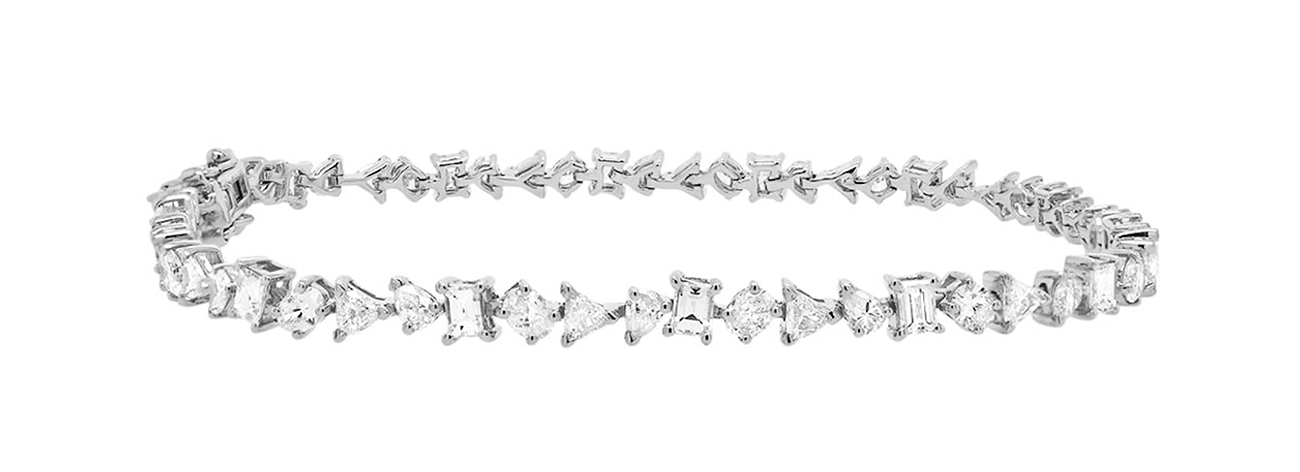 Porter Lyons mixed cut diamond tennis bracelet