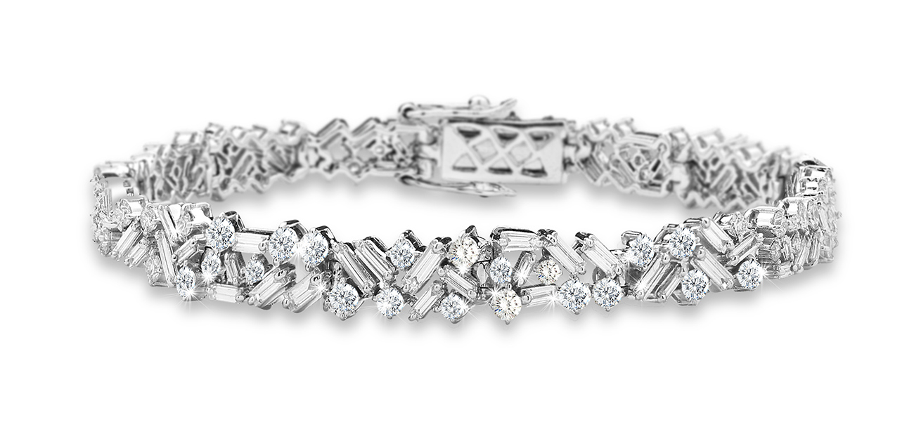 Ritique mixed cut baguette tennis bracelet