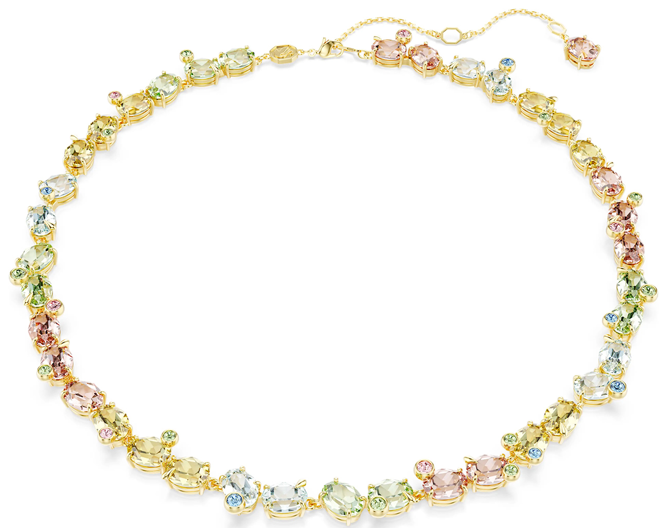 Swarovski Gema multicolored crystal tennis necklace
