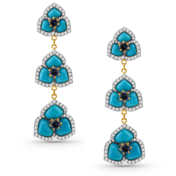 Tresor turquoise earrings