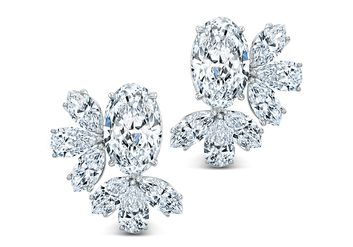 Best Earring Rahaminov burst of brilliance diamond cluster earrings
