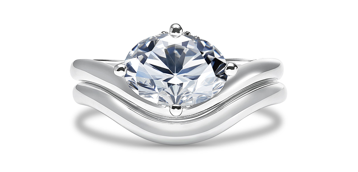 Best Ring Frederick Goldman organic curve engagement mounting