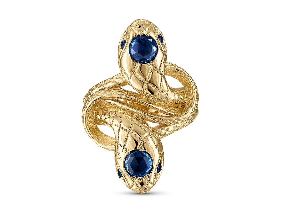 Best Ring Ides Fine Jewelry ornata ophida rose duo sapphire snake ring