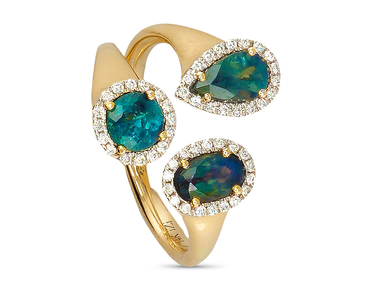 Best Ring Izi Creations radiant miraze alexandrite diamond ring