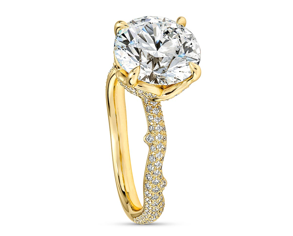 Best Wedding Brilliant Earth rose thorn lab diamond engagement mounting