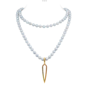 Birthright Foundry blue akoya pearl strand