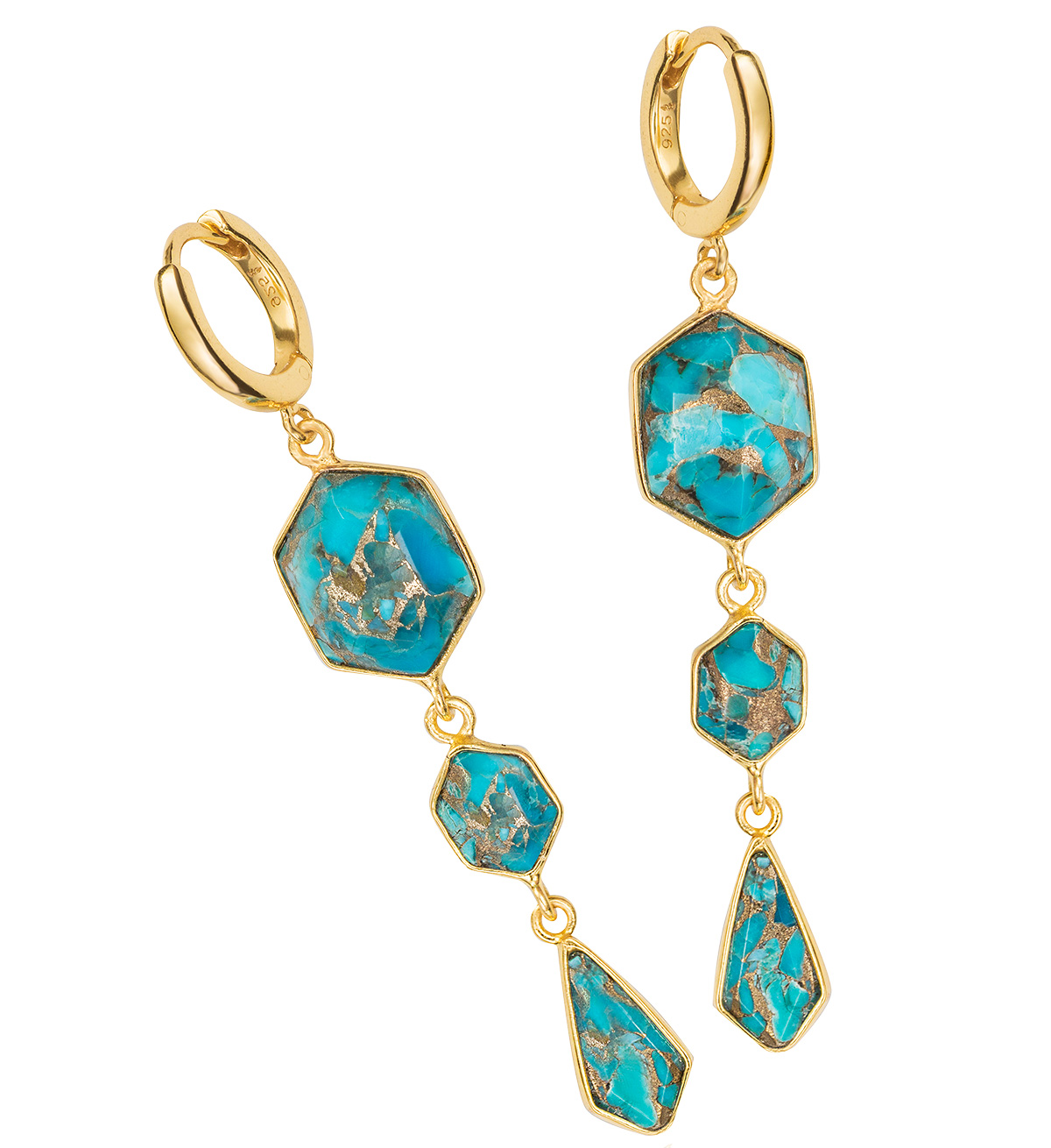 Fashion Bridge Jorge Revilla Geo turquoise earrings