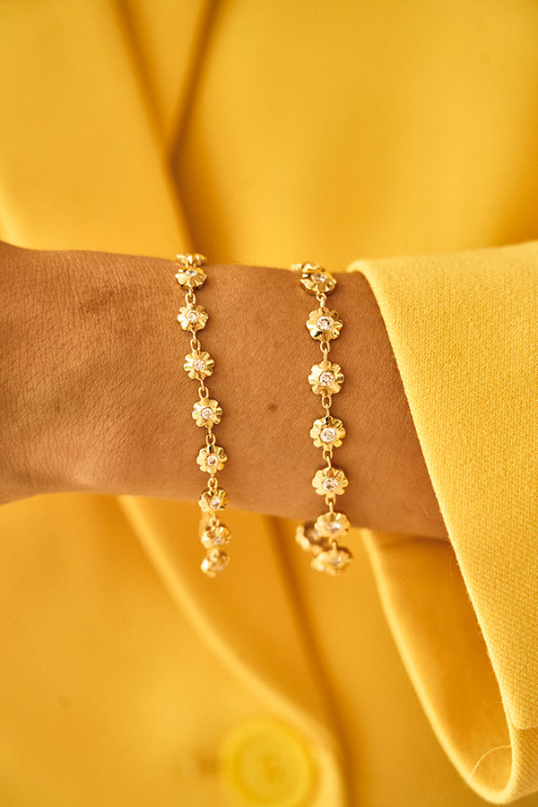 Henri Noel Daisy Bezel Bracelet