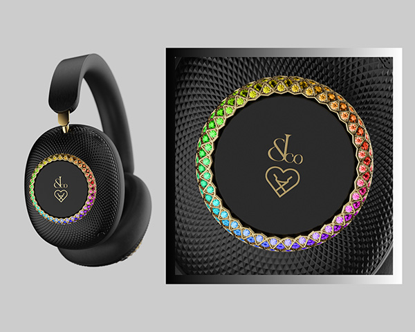 Jacob and Co loewe rainbow gems headphones