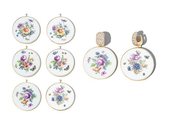 Marla Aaron Nymphenburg earring