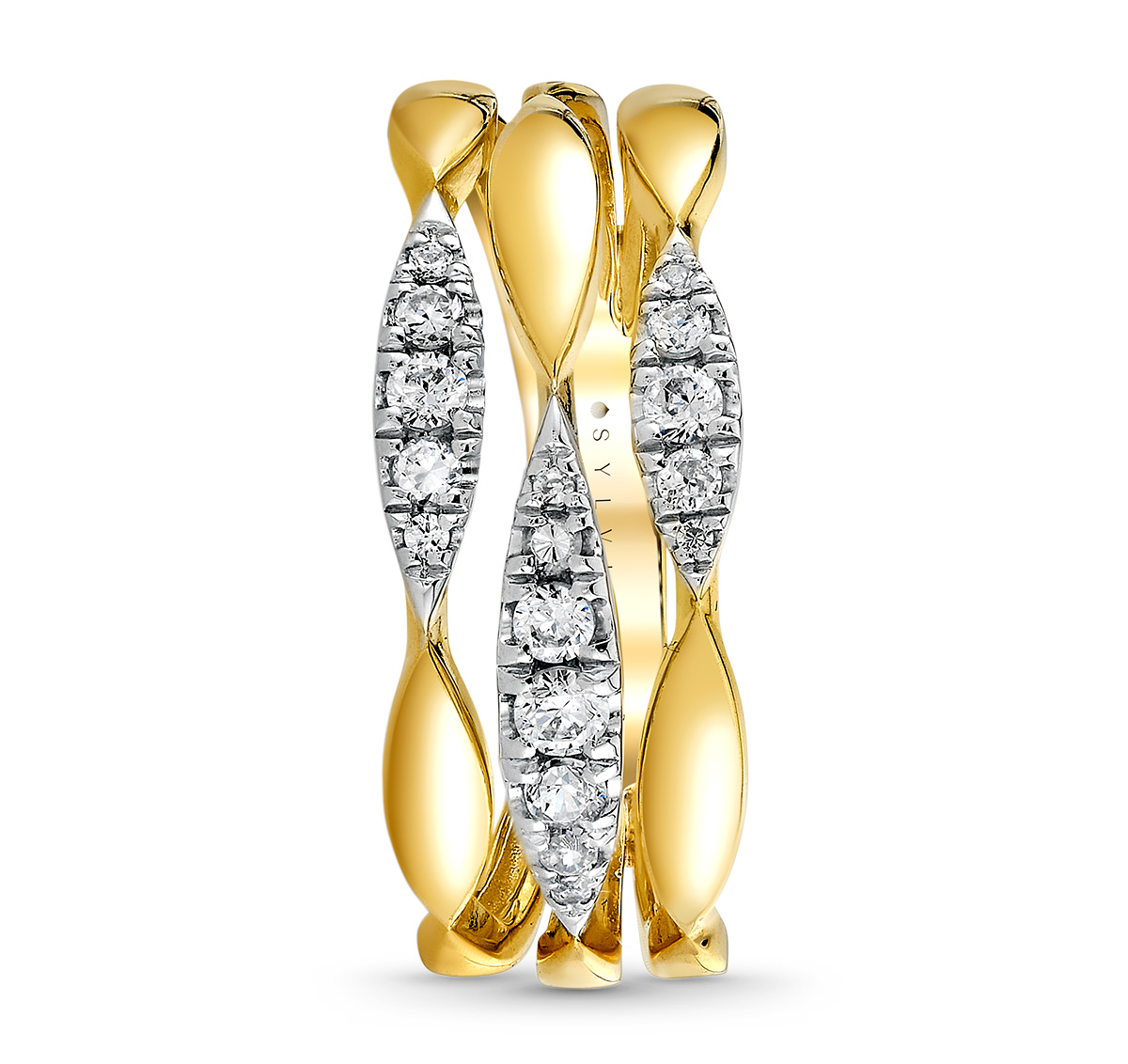 Mixed Metal Jewelry Sylvie auravie two tone gold diamond ring