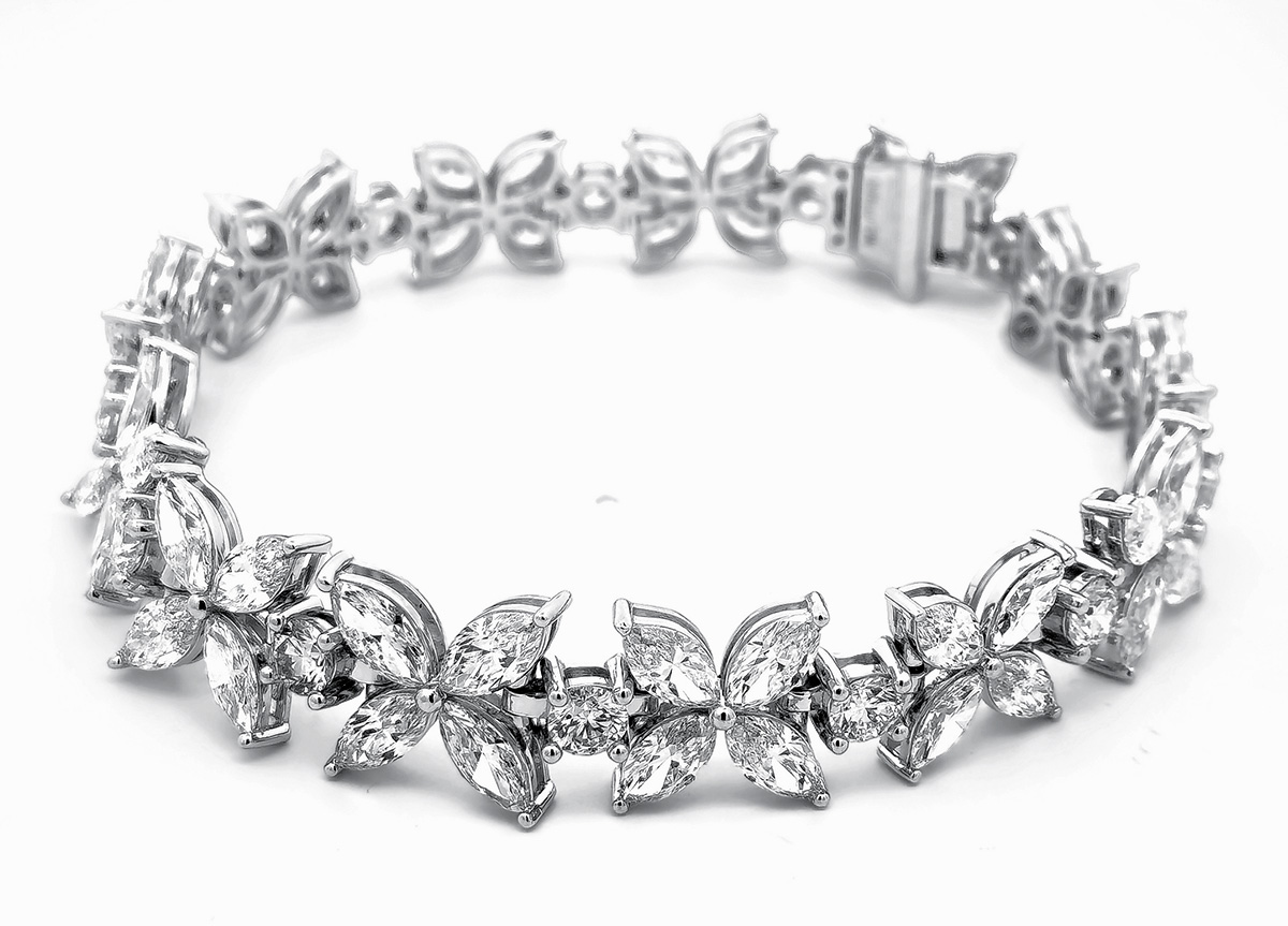 Platinum Jewelry Neon Gems glimmering mirage diamond bracelet