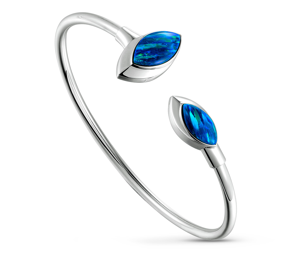Silver Jewelry Alamea opal and silver bangle