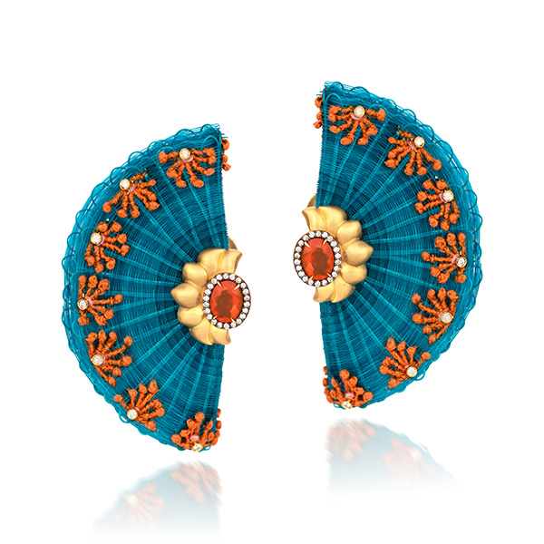 Silvia Furmanovich horsehair fan earrings