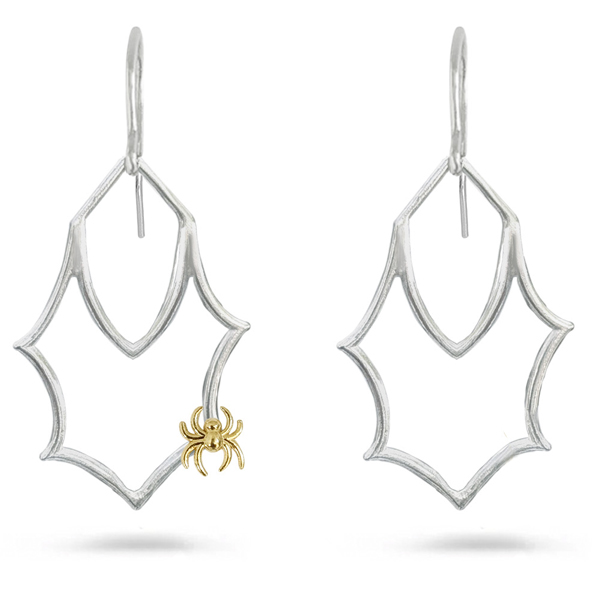 Cindy Liebel spider web earrings