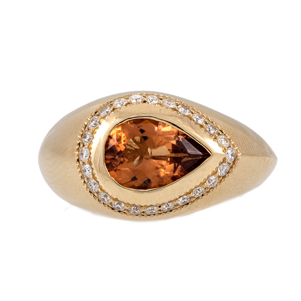 Jacquie Aiche orange tourmaline ring Jacquie Aiche orange tourmaline ring