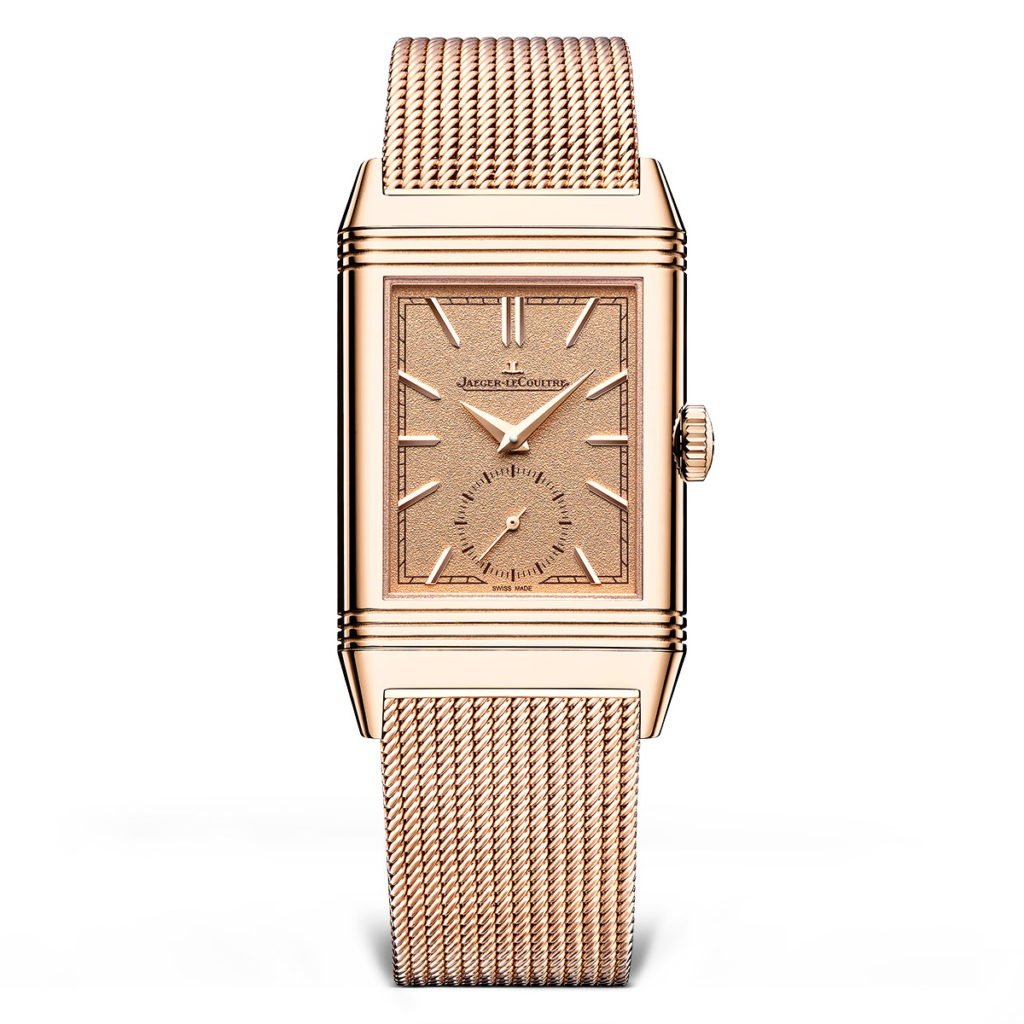 Jaeger LeCoultre reverso tribute monoface pink gold watch