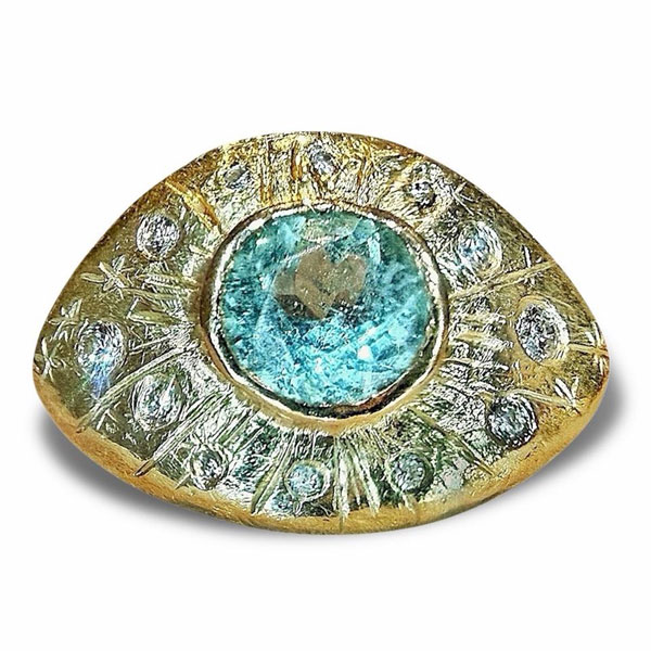 Leto Lama Paraiba eye ring Leto Lama Paraiba eye ring