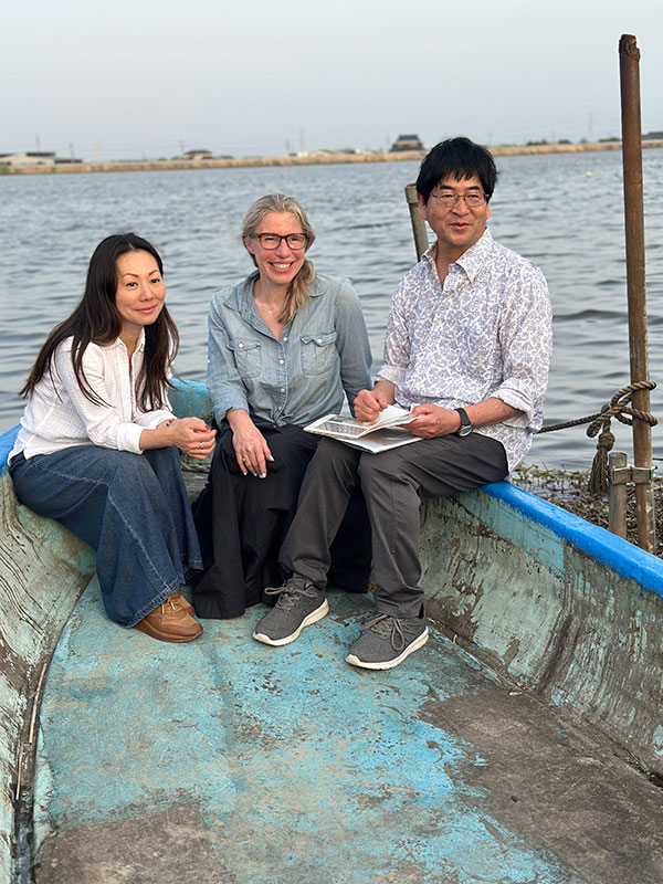 PearlParadise Lake Kasumigaura Japan with Sarah Canizzaro and pearl farmer Yoneguchi san