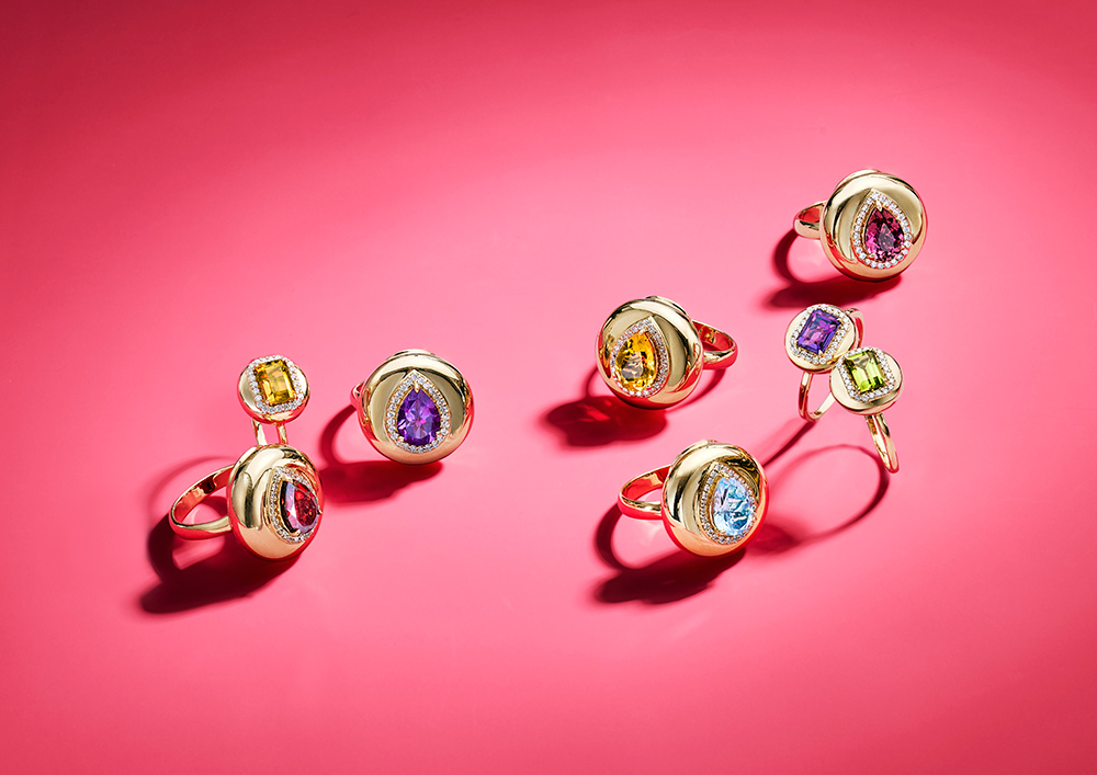 Stephanie Gottlieb candy button rings