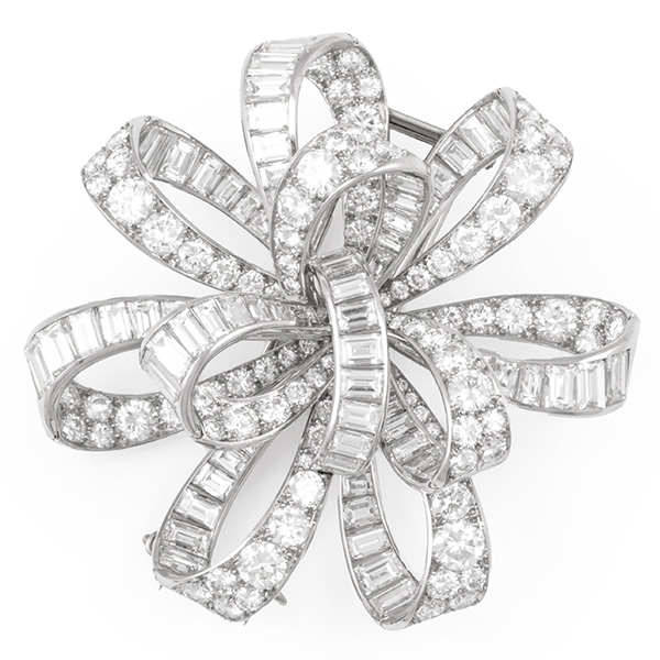Van Cleef and Arpels Rubans diamond brooch circa 1937