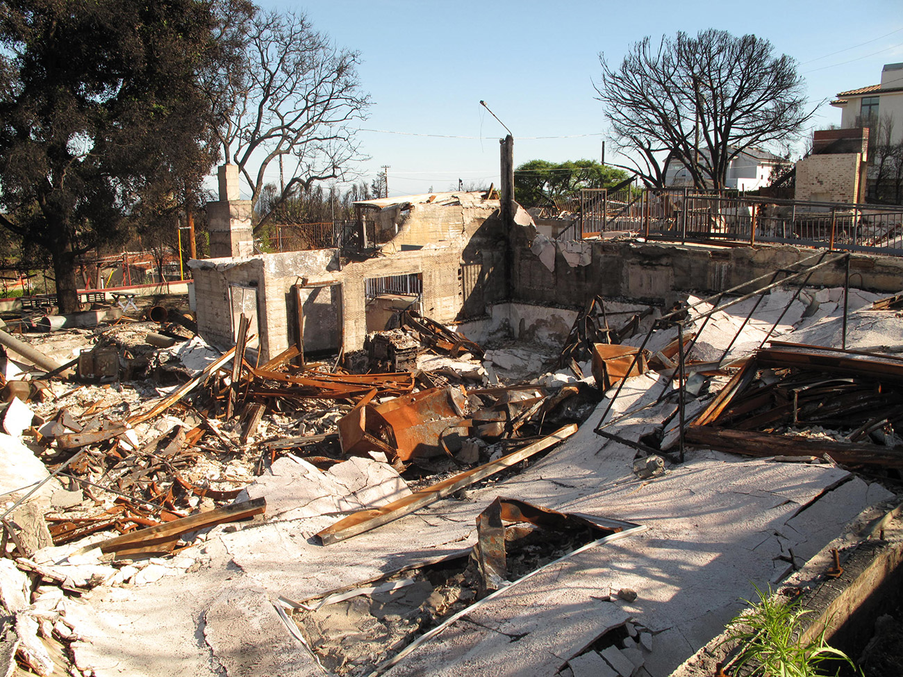 Getty Images debris filled lot after Palisades fire
