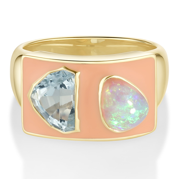 Marrow Fine melon enamel ring