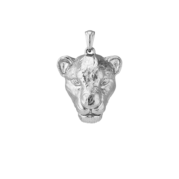 Mene platinum lion head pendant