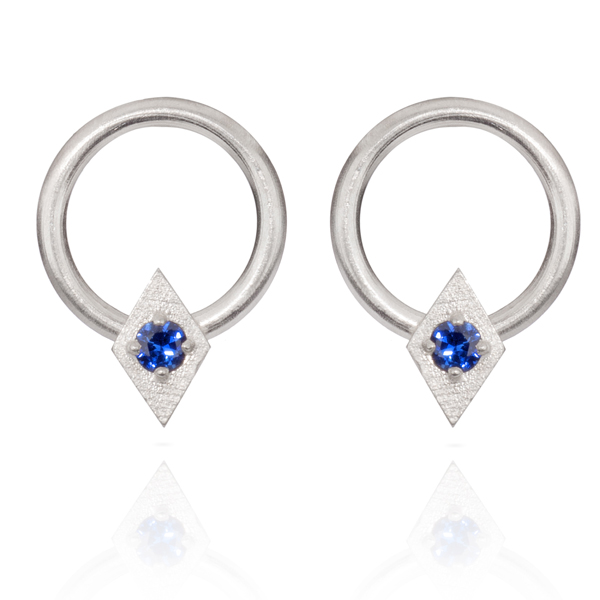 Romany Starrs Harlequin-Halo-Blue-Studs