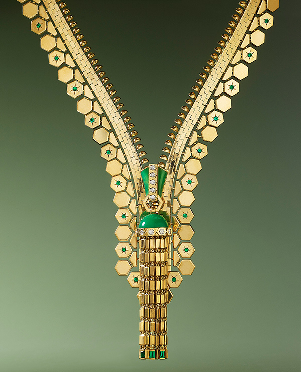 Christies Van Cleef and Arpels Ludo Hexagone Zip necklace