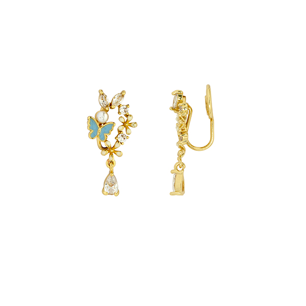 Gold Trip clip earrings
