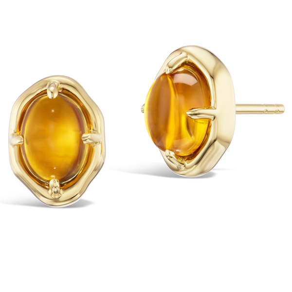 Studio Mullins Wax Seal citrin eearrings