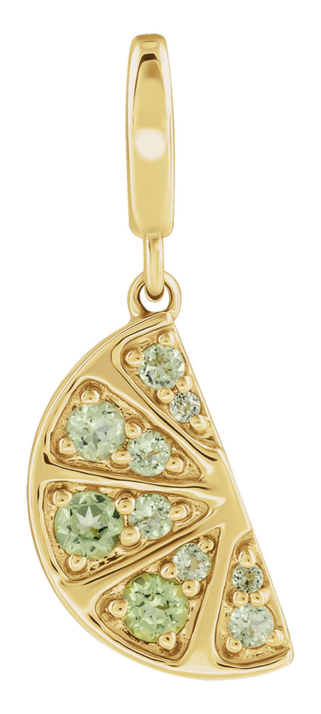 Stuller lime wedge charm pendant Stuller lime wedge charm pendant