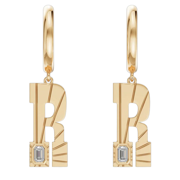 Wyld Box Ray of Light initial earrings Wyld Box Ray of Light initial earrings