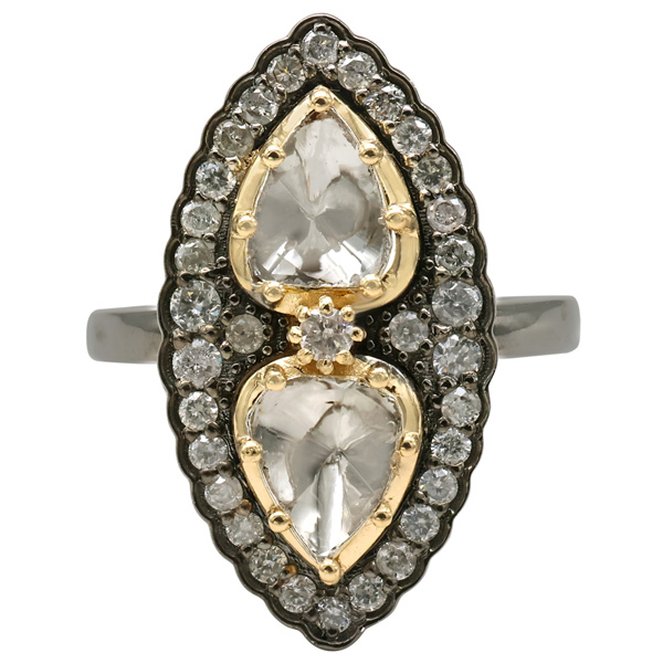 Duniya Tara twin pear ring