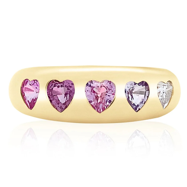Claudia Mae ombre heart ring
