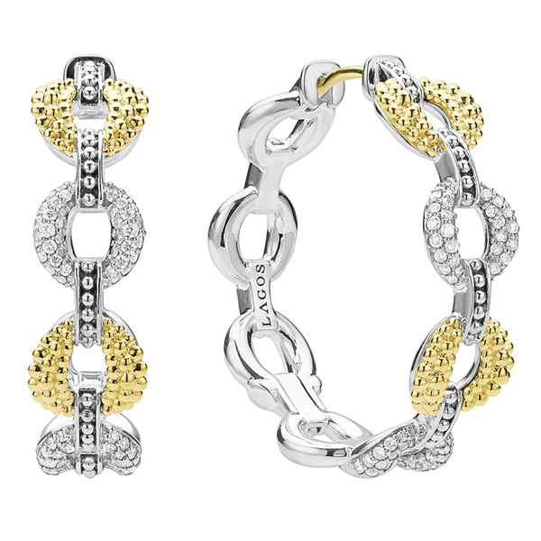 Lagos Caviar lux hoop earrings