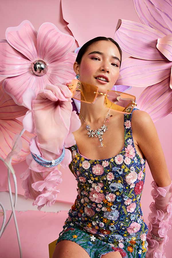 Mignon Faget flower necklace