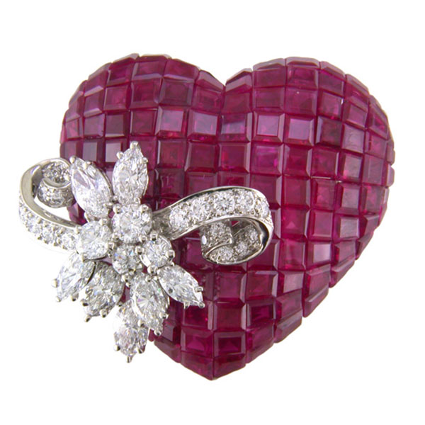 Oscar Heyman Heart Brooch