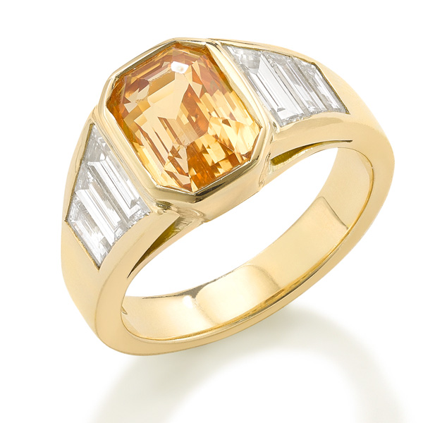 Robinson Pelham orange sapphire ring