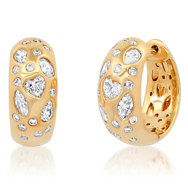 Sig Ward heart hoop earrings