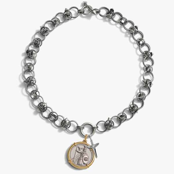 Awe Inspired Athena and Flying dagger necklace