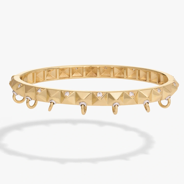 Awe Inspired Pyramid hinge bangle