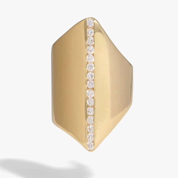 Awe Inspired sapphire Shield ear cuff