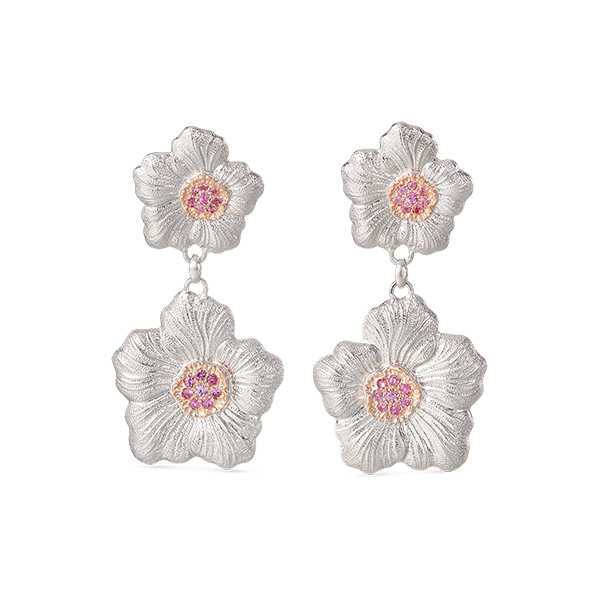 Buccellati Blossoms Sapphires Gardenia earrings