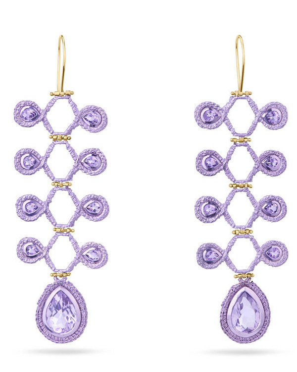 Ebba Goring Regency long lattice earrings Ebba Goring Regency long lattice earrings