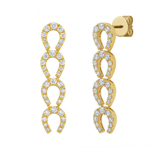 Lionheart horseshoe earrings