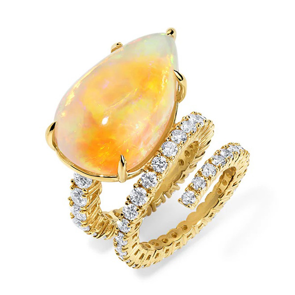 Mindi Mond opal spiral ring